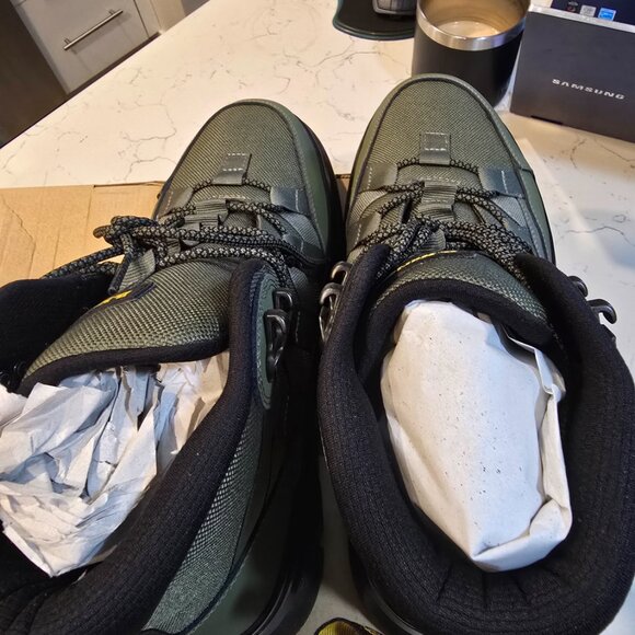 Dr.Martens Boury Boot Mens 12 Green Nylon Leather Hiker Combat Lace Up Military - Picture 6 of 16